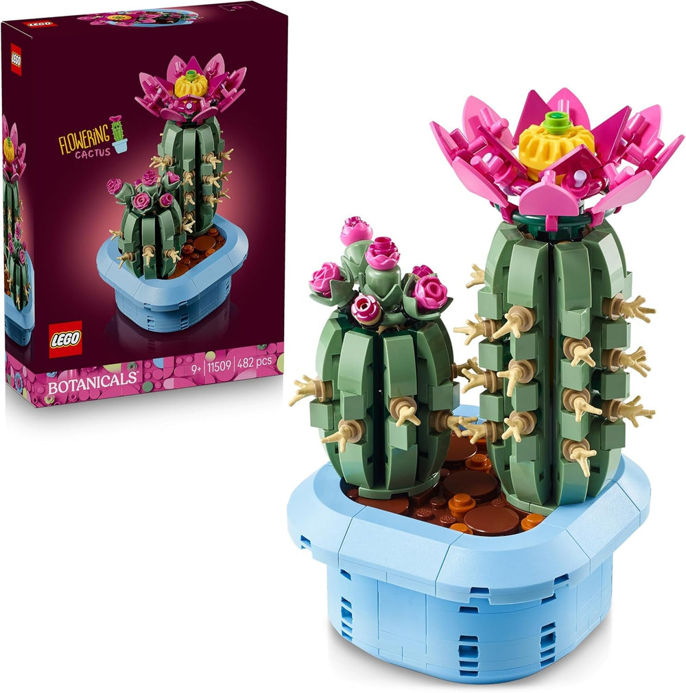 LEGO Botanicals Blühender Kaktus - Set mit Kunstpflanze mit 2 Kakteen & künstlichen Blüten - DIY Deko - Geschenkidee zum Geburtstag für Mädchen ab 9 Jahren & Erwachsene Pflanzenliebhaber - 11509