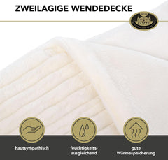 Covor de living Gözze în aspect de catifea, 150 X 200 cm, lână albă, 40067-00-150200 Paturi si Cuverturi Besuche den Gözze-Store