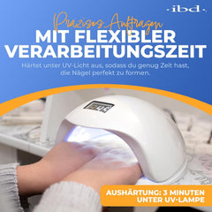 IBD Hard Gel – Gel de construcție transparent, 1 pachet (1 x 14 g) – Fabricat în SUA – Gel de construcție premium pentru unghii cu gel