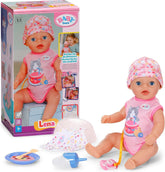 BABY Born Lena Pink, 36 cm große Puppe mit 7 Funktionen für Kinder ab 1 Jahr