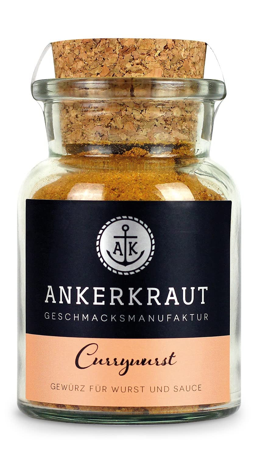 Ankerkraut Currywurst, 90g im Korkenglas, Gewürzmischung zum Anmischen selbstgemachter Currywurst-Soße oder als Topping