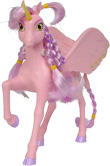 Simba 109480092 - Mia and Me Unicorn Kyara, cu aripi mobile, agrafe de păr și perie pentru coafat, 20 cm, vârste 3+, roz