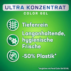 Persil Ultra Concentrate Colour Detergent (2 X 65 de spălări), Detergent lichid foarte concentrat cu tehnologie Deep Clean Plus împotriva celor mai dificile pete Detergenti Rufe Naty Shop