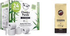 Cumpărați role de toaletă din bambus Cheeky Panda la vrac și cutia de șervețele umede Pampers Harmony Aqua pentru bebeluși, 720 de șervețele (15 x 48), protecție delicată a pielii cu 99% apă