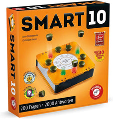 Piatnik 7167 - Smart 10 | Jocul de societate revoluționar de tipul „știu-tot” | Pentru pasionații de quiz | Cine este regele quiz-urilor? | Vârste 12+ | Întrebări de cunoștințe de la A la Z | Pentru acasă și în deplasare