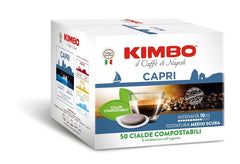 , Le Meraviglie del Gusto Capri, 50 Kaffeepads, Tiefer und Intensiver Geschmack, Intensität 10/13, Mittel-dunkle Röstung, 1 Packung mit 50 Pods