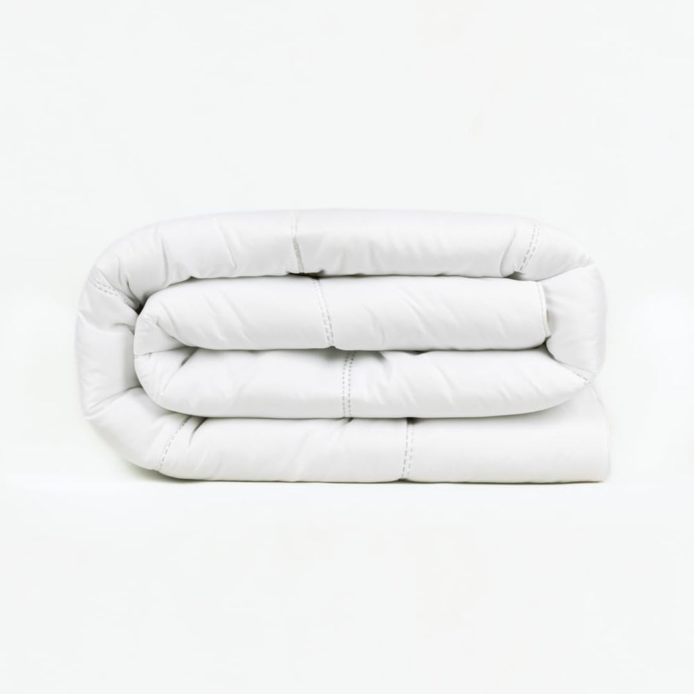 Plapuma TRAMAS+ 200 Gr/M² pentru paturi din fibre goale siliconizate - 150X220 Cm - Certificată Oeko Tex - Albă, moale, caldă, minimalistă - Pat 90 Cm Plapumi si pilote Naty Shop 150X220 Cm