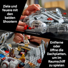 LEGO Star Wars 75426 SMART Play: Millennium Falke Modell - Kompatibles Interaktives Spielzeug inkl. 4 SMART Tags und 4 Minifiguren - Geschenkidee für Jungen und Mädchen ab 9 Jahren und erwachsene Fans