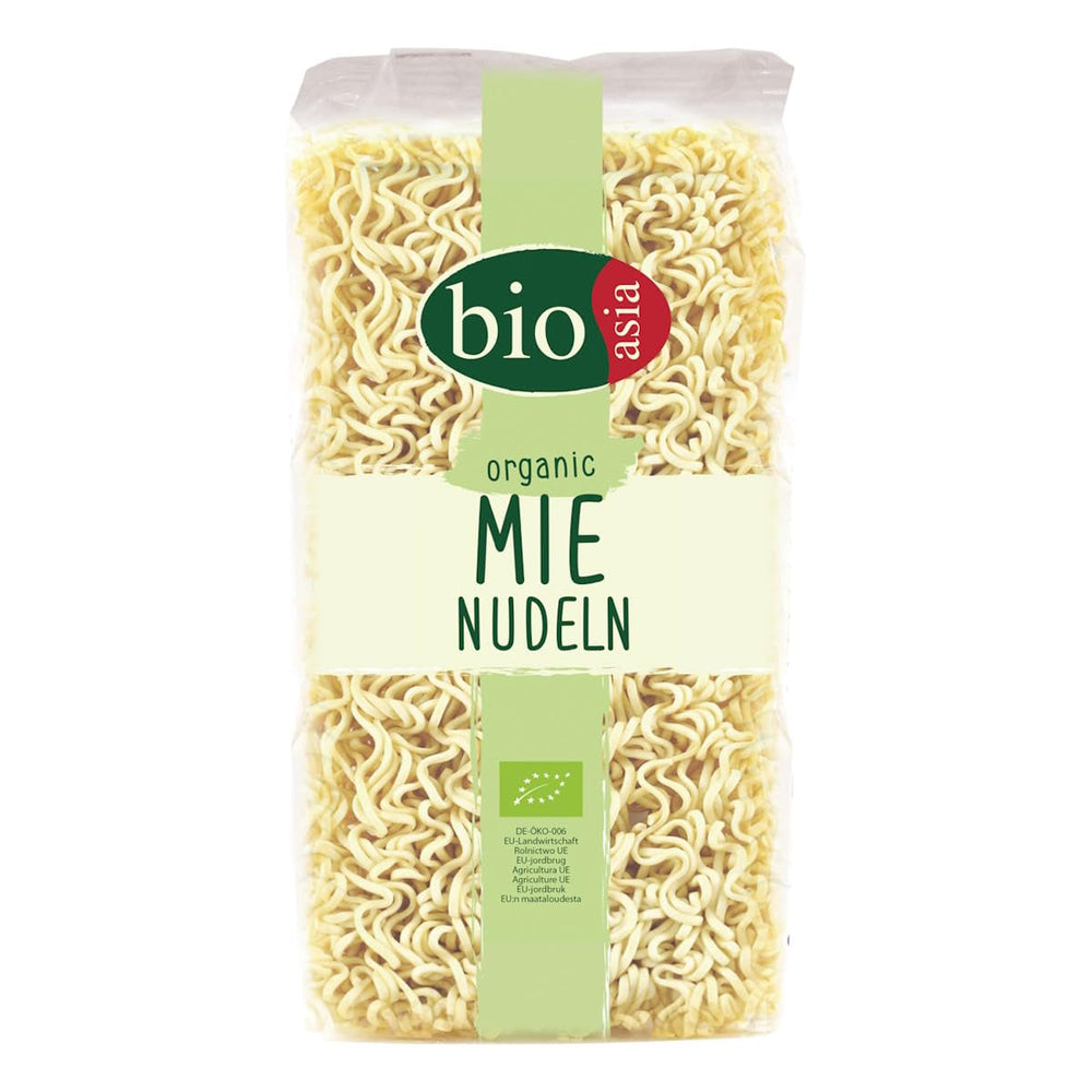 BIOASIA Tăiței Mie Organici, tăiței din grâu fără ou, preparați rapid și ușor, vegetarieni (8 x 250 g)
