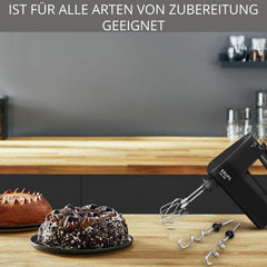 Krups 3Mix 7000 Handmixer 60 Jahre Special Edition, 500 Watt, Knet- Und Rührhaken Aus Edelstahl, Langes Netzkabel, Zubehörtasche, F6085811, Schwarz/Kupfer Bucatarie Naty Shop