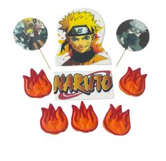 Naruto Set Decoratiuni Comestibile - 9 Elemente Cu Motive Naruto Pentru Decorarea Torturilor