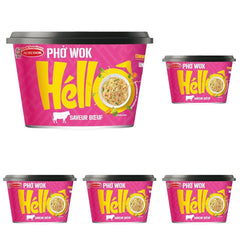 Tăiței instant de orez HELLO PHO WOK, carne de vită - 1 x 76 g