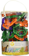 Wilton Formă de biscuiți Tropical Party, Set 3 piese: Forme de biscuiți tropicale, Forme de biscuiți: Pește, Câine, Pisică, Pasăre, Fluture și multe altele, Coacere în bucătărie, DIY - Set/50, Multicolor