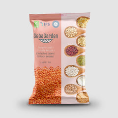 Linte roșie Seba Garden 1 kg – Linte integrală premium din Canada – Massor Dal, fără OMG, bogată în proteine, bogată în fibre – complet naturală, vegană, fără gluten, ideală pentru supe și curry