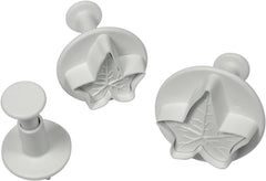 IL540 Cutter de embosare cu motiv de iederă, format mic, mediu și mare, plastic, alb, 3 x 3 x 4 cm