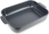 Peugeot Appolia Rechteckige Auflaufform Mit Griffen, Keramik, Schiefer / Grau, 8,3X40,5X27,2 Cm, Fassungsvermögen: Ca. 4 L, 60022 Matrite si tavi pentru copt Naty Shop Schiefergrau