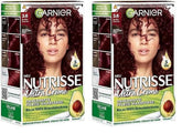 Garnier Nutrisse Permanent Care Hair Colour cu uleiuri hrănitoare din fructe, fixare 8 săptămâni, Ultra Crème Tint, 036 Black Cherry (pachet de 2) Vopsea pentru par Naty Shop Titlu implicit