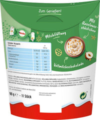 Bile Kinder Milk & Hazelnut Sensations 90g – Bile de ciocolată cu lapte cu umplutură cremoasă de lapte și bucăți de alune – Ciocolată de Paște, dulciuri de Paște – Cadou și suvenir de Paște