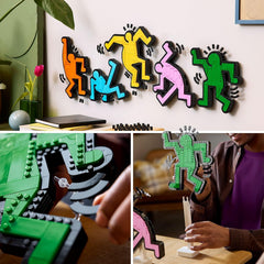 LEGO Art Keith Haring – Tanzende Figuren - Farbenfrohe DIY Wandkunst oder Schreibtisch Deko - Kreative Geschenkidee für Erwachsene - 31216