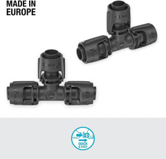 Piesă în T pentru sistem de irigare Gardena Micro-Drip 13 mm (1/2 inch): Conector pentru țevi de alimentare de 13 mm, ramificație în formă de T, irigare automată, reutilizabilă (13201-20)