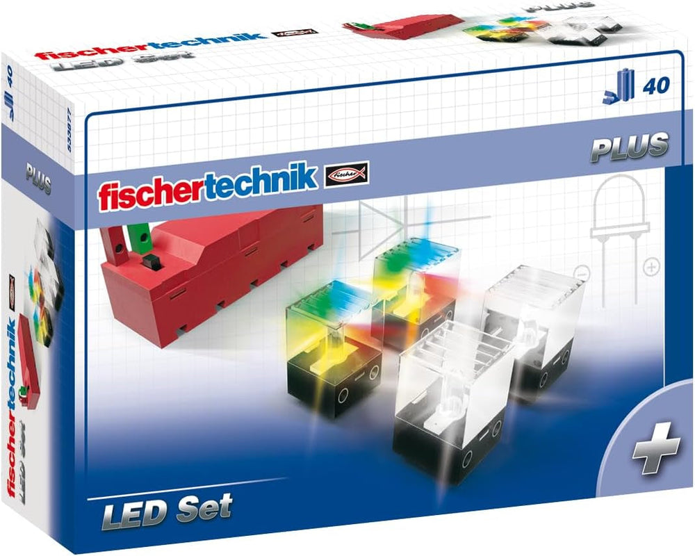 fischertechnik LED Set 533877 – Ergänzungsset mit 2 Rainbow-LEDs und 2 weißen LEDs, für aufregende Lichteffekte