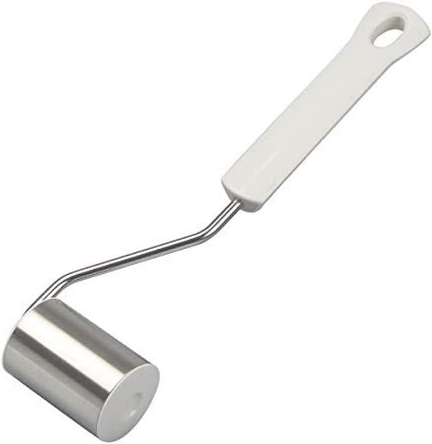 Dr. Oetker Tavă de Tort Classic 22 cm, Tavă de Colț cu Parte Funcțională din Oțel Inoxidabil, Sucitor de Tavă de Copt de Înaltă Calitate cu Proprietăți Antiaderente (Culoare: Argintiu/Alb), Cantitate: 1 Bucată, 22 x 5 x 3,5 cm