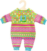 Heless 1666 - Strickstrampler für Puppen, Froschi, Größe 28 - 35 cm