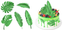 Set 5 decoratiuni comestibile din pasta de zahar, Frunze exotice Decoratiuni din Pasta de Zahar Nati Shop