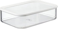 Mepal - Cutie de depozitare pentru frigider Modula XXL - Container pentru alimente cu capac - Organizator de bucătărie și cutie de depozitare din plastic - Organizator stivuibil și etanș pentru frigider - 4800 ml - Alb Cutii depozitare alimente Naty Shop