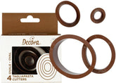 0255307 SET DE FORME OVALE-NETEDE PENTRU FURSECURI, 4 PIESE 1,5-3,5-5,5-7,5 Î 2,2 cm