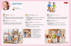 HABA 306147 - Little Friends Set de joacă Bunici, Păpuși flexibile și animale Vârste 3+, Multicolor