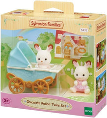 Sylvanian Families 5432 Schokoladenhasen Zwillinge mit Kinderwagen - Puppenhaus Spielset