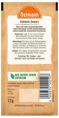 Ostmann Gewürze – Glühwein-Gewürz, Gewürzmischung für Glühwein, Punsch, Feuerzangenbowle & Kinderpunsch, ideal für die Winter- und Weihnachtszeit, vegan, 12 g (1er Pack)