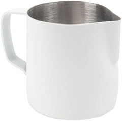 Cană de lapte fără capac, 350 ml, albă, oțel inoxidabil