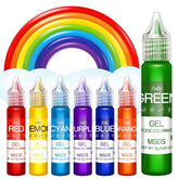 Colorant alimentar în gel - Coloranți alimentari în culorile curcubeului pentru prăjituri, copt, fursecuri, macaroane - Colorant alimentar concentrat fără zahăr pentru decorarea torturilor, băuturi, ouă de Paște, slime - 15 g fiecare