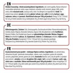 Prymat Hähnchengewürz 1100g, Gewürzmischung für Huhn, Truthahn, Ente, Gans, Grillgewürze, Marinade für Fleisch im Streuer