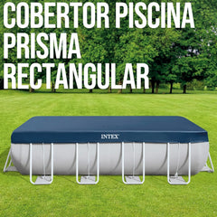 Prelată dreptunghiulară pentru piscină Intex 28037 - Prelată pentru piscină - 389 x 184 cm - Pentru piscine cu cadru dreptunghiular