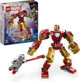 LEGO | Marvel Iron Man Mech vs. Ultron - Superhelden Spielzeug mit 2 Minifiguren - Actionfigur mit beweglichen Armen, Beinen & Fingern - Geschenk für Jungen und Mädchen ab 6 Jahren 76307