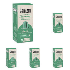 -Kaffee Nespresso®-kompatible Kapseln – entkoffeiniert – 10 Kapseln (Packung mit 5)