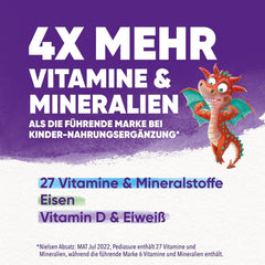 Pediasure Kids Dragon Power Chocolate 400g | Shake delicios ca supliment nutritiv pentru copii de la 1 an | Cu 27 de vitamine și minerale, proteine și complex triplesure | Ambalajul poate varia
