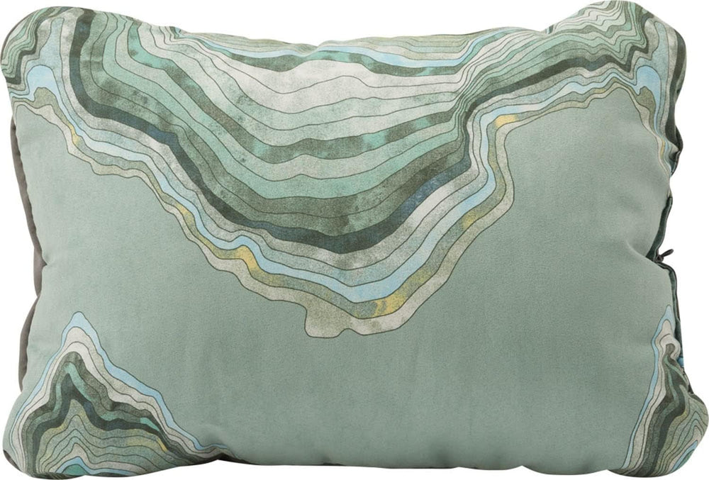 Therm-A-Rest Cascade Pernă compresibilă cu cordon, Pernă de camping, Culoare: Topowave, Dimensiune: L Perne calatorie Naty Shop Topowave L (38 X 56 X 18 Cm)