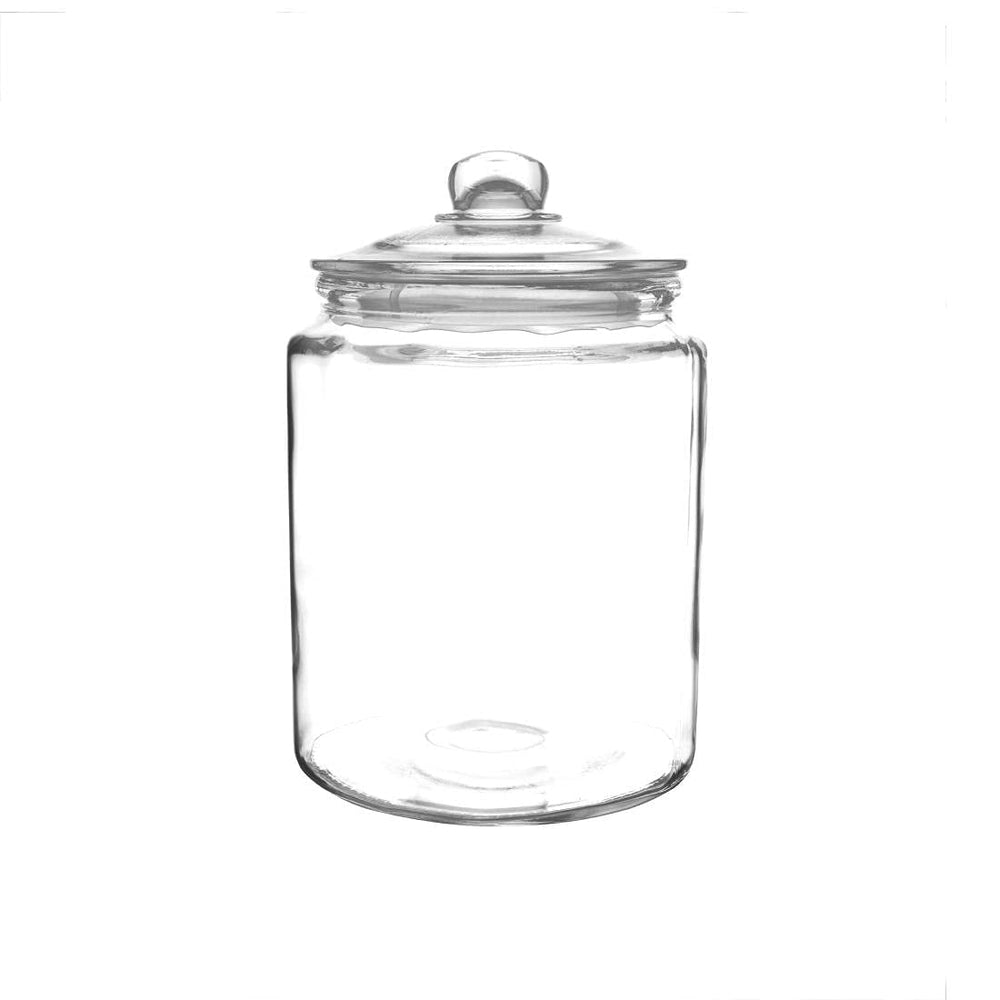 Borcan pentru biscuiți Olympia Biscotti cu capac 6,5 litri, sticlă transparentă, dimensiuni: 293(H)x 200(Dia)mm - dulciuri, produse de cofetărie, cereale, paste, alimente uscate - stil vintage, se spală în mașina de spălat vase, GM581 Cutii depozitare alimente Naty Shop Singur Ulcior