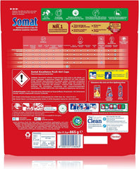 Somat Excellence plus 4In1 Caps (50 Caps), tablete de spălat vase Naty Shop