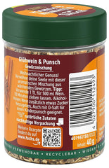Fuchs Gewürze - Glühwein & Punsch Gewürz - weihnachtliche Gewürzmischung für Wein und Punsch - aus natürlichen Zutaten - 40 g in wiederverwendbarer, recyclebarer Dose