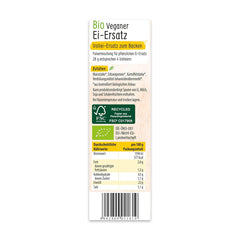 RUF Bio Veganer Ei-Ersatz, 100% pflanzlicher Vollei-Ersatz, Ei-Ersatz-Pulver zum Backen, Kochen, Panieren & für Desserts, entspricht 4 Eiern