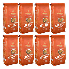 Cafea Crema d'Oro Intensa, Cafea măcinată, Cafea prăjită, Boabe întregi, Boabe de cafea, 8 x 1000 g
