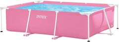 Intex 28266NP - Piscină supraterană dreptunghiulară cu cadru, 1662 L, oțel și PVC, roz, 220x150x60 cm