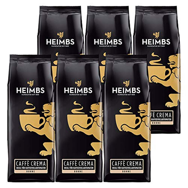 Caffè Crema pentru aparate de cafea complet automate, boabe întregi de 250 g, pachet de 6