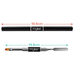 Mylee Magic Extender Gel Tool Mit Zwei Enden – 2 in 1 Pinsel & Spachtel Für UV/ LED Nagelkunst, Nagelspitzen & Für Extensions