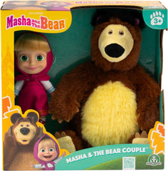 Masha & Michka, Masha Puppe, 12 cm, und der Bärka-Plüschtier 20 cm, Spielzeug für Kinder ab 3 Jahren, , MHA21